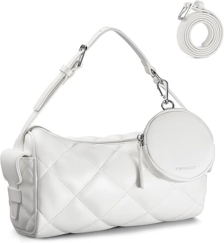 حقيبة كتف TOPEAST للنساء من الجلد النباتي حقائب كروس مبطنة للنساء حقيبة يد هوبو صغيرة مع حزام قابل للتعديل in Kuwait