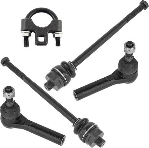 TRQ Inner & Outer Tie Rod 4pc Set Kit With Tool for 2003-2007 Hummer H2 / 2001-2003 GMC Sierra 1500 HD / 1999-2004 GMC Sierra 2500/2001-2010 GMC Sierra 2500HD / 2001-2006 GMC Sierra 3500 in Saudi Arabia