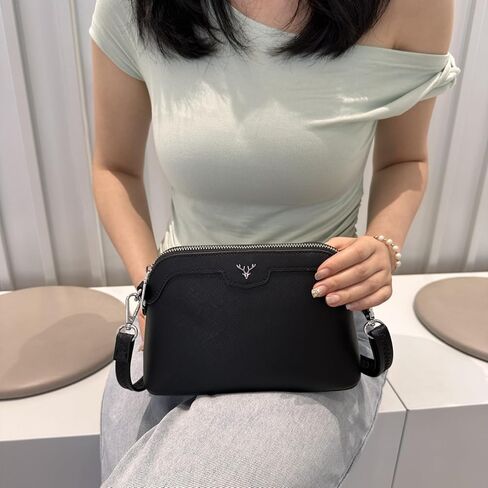 Women Crossbody Bag Vegan Leather Crossbody Purse Shoulder Handbags for Women with Card Slots & Adjustable Shoulder Strap in Saudi Arabia