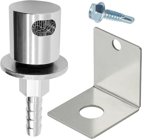 Silvery19-174 صمام تنفيس خزان الوقود مع مجموعة دعامة صمام فحص التمديد عن بعد متوافق مع Holley Sniper EFI ترقية 5/16 خرطوم بارب in Kuwait
