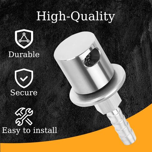 Silvery19-174 صمام تنفيس خزان الوقود مع مجموعة دعامة صمام فحص التمديد عن بعد متوافق مع Holley Sniper EFI ترقية 5/16 خرطوم بارب in Kuwait