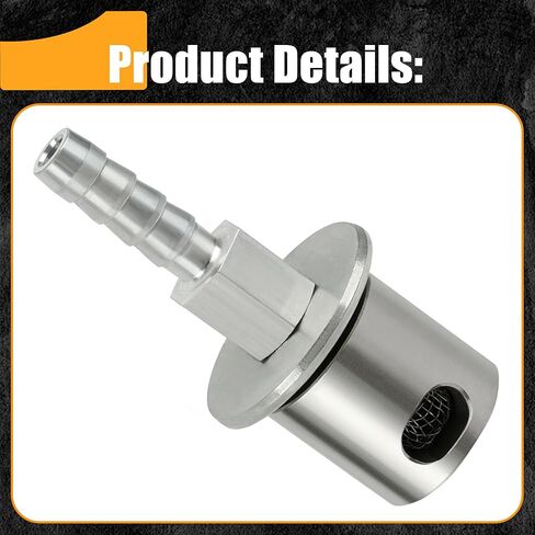 Silvery19-174 صمام تنفيس خزان الوقود مع مجموعة دعامة صمام فحص التمديد عن بعد متوافق مع Holley Sniper EFI ترقية 5/16 خرطوم بارب in Kuwait