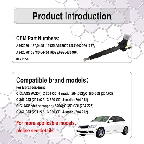 Fuel Diesel Injector 0445116028 for Mercedes A6420701287 Sprinter 098643 OM642 in Kuwait