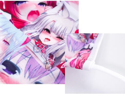 بيكيني مثير بسلسلة وجه للنساء ملابس داخلية صغيرة ملابس سباحة صغيرة زي تنكري ملابس سباحة شقية لوليتا يابانية مانغا أنيمي لعب الأدوار لوليتا كارتون Kawaii لطيف حمالة صدر ثونغ مجموعة in Kuwait