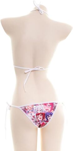 بيكيني مثير بسلسلة وجه للنساء ملابس داخلية صغيرة ملابس سباحة صغيرة زي تنكري ملابس سباحة شقية لوليتا يابانية مانغا أنيمي لعب الأدوار لوليتا كارتون Kawaii لطيف حمالة صدر ثونغ مجموعة in Kuwait