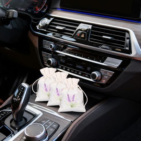 Veemoon 10pcs Lavender Cotton Cloth Bags Natura Lavender Sachets Empty Aromatherapy Bags with Drawstring, Can Refillable for Spice, Dry Flower, Aromatic Plants (5.5 * 3.93 Inch) (S) in Saudi Arabia