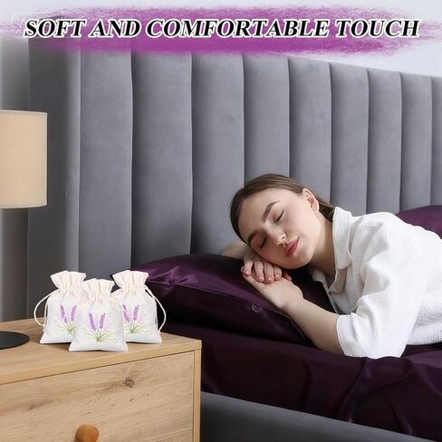 Veemoon 10pcs Lavender Cotton Cloth Bags Natura Lavender Sachets Empty Aromatherapy Bags with Drawstring, Can Refillable for Spice, Dry Flower, Aromatic Plants (5.5 * 3.93 Inch) (S) in Saudi Arabia