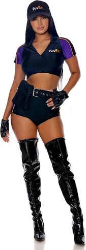 Forplay Fav Ex Sexy Delivery Costume, Black, 2/3X in Kuwait