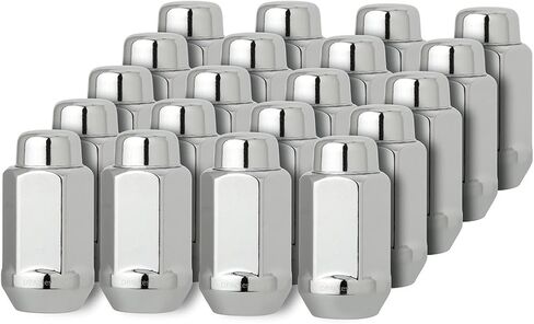 DPAccessories 20 Chrome 14x1.5 Closed End XL Bulge Acorn Lug Nuts - Cone Seat - 22mm Hex D3618-2305/20 in Saudi Arabia