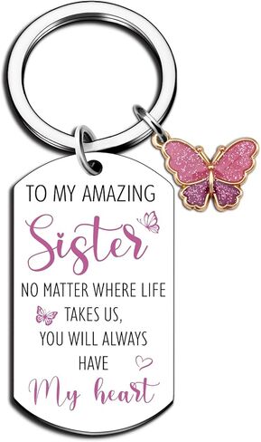 Sisters Gifts from Sister Birthday Gifts Sister Gift for Women from Brother Big Middle Little Sisters Keychain Christmas Valentines Day Galentines Day Graduation Gift for Her Friends Bestie in Saudi Arabia