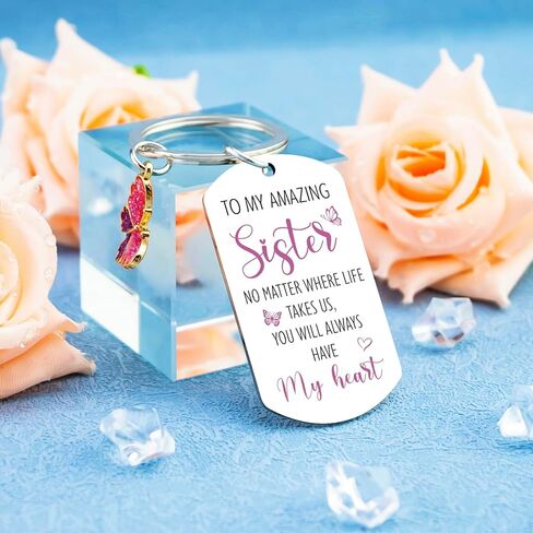 Sisters Gifts from Sister Birthday Gifts Sister Gift for Women from Brother Big Middle Little Sisters Keychain Christmas Valentines Day Galentines Day Graduation Gift for Her Friends Bestie in Saudi Arabia