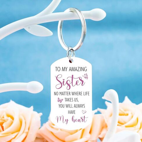 Sisters Gifts from Sister Birthday Gifts Sister Gift for Women from Brother Big Middle Little Sisters Keychain Christmas Valentines Day Galentines Day Graduation Gift for Her Friends Bestie in Saudi Arabia