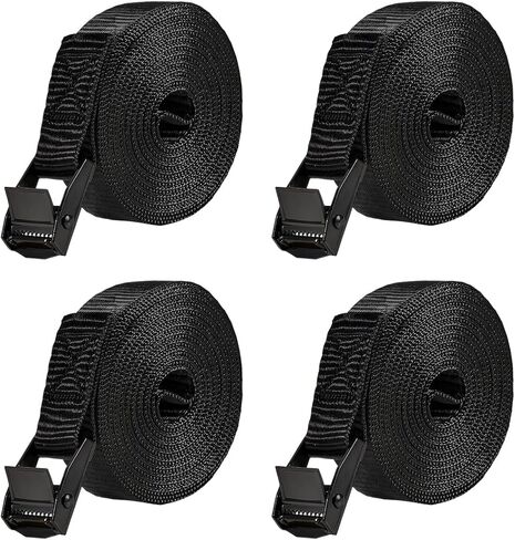 4 PCS Tie Down Straps, 8.2'×1" Heavy Duty Secure Straps with Adjustable Cam Buckles, Easy Pull Release Lashing Strap for Motorcycle Truck Trailer Canoe Cargo Luggage in Saudi Arabia