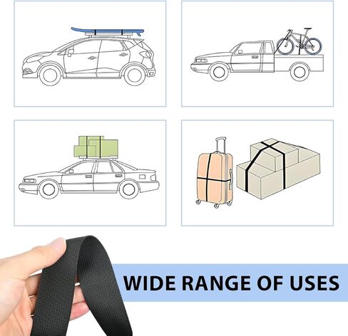 4 PCS Tie Down Straps, 8.2'×1" Heavy Duty Secure Straps with Adjustable Cam Buckles, Easy Pull Release Lashing Strap for Motorcycle Truck Trailer Canoe Cargo Luggage in Saudi Arabia