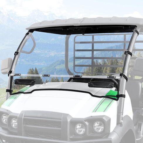 SAUTVS Full Windshield for Kawasaki Mule SX 2017+, Clear Dustproof Durable Hard Coat PC Vented Front Full Windshield for Kawasaki Mule SX SE XC LE FE 2017-2026 Accessories in Saudi Arabia