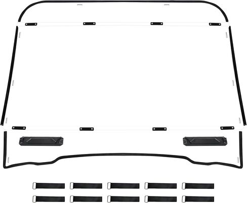 SAUTVS Full Windshield for Kawasaki Mule SX 2017+, Clear Dustproof Durable Hard Coat PC Vented Front Full Windshield for Kawasaki Mule SX SE XC LE FE 2017-2026 Accessories in Saudi Arabia