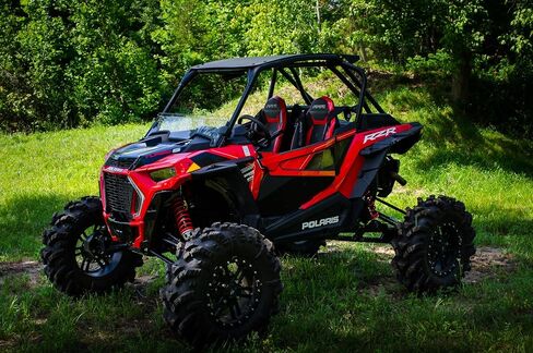 SuperATV Half Windshield for 2021+ Polaris RZR Trail 900 Sport/S 900 / S 1000 / Premium/Ultimate | Clear Standard Polycarbonate Construction 250X Stronger Than Glass | Made in USA in Saudi Arabia