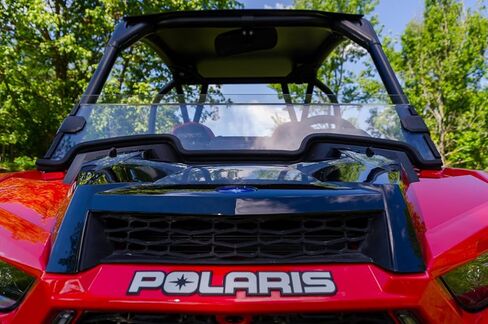 SuperATV Half Windshield for 2021+ Polaris RZR Trail 900 Sport/S 900 / S 1000 / Premium/Ultimate | Clear Standard Polycarbonate Construction 250X Stronger Than Glass | Made in USA in Saudi Arabia
