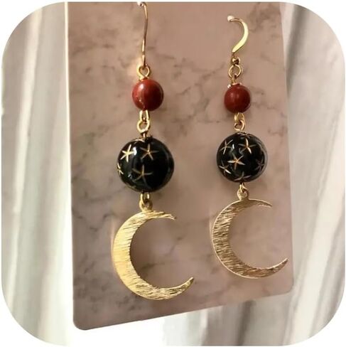 Moon Earrings Sun and Moon Earrings for Women Gold Star Celestial Witchy Earring Dangle Renaissance Star Sun Moons Magic Jewelry Accessories Trendy Jewelry Gifts in Saudi Arabia