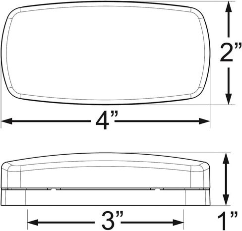 Optronics MCL32RBB Surface Mount LED Marker Clearance Light with Reflex, Red Lens with black base in Saudi Arabia