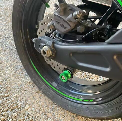 Motorcycle Swing Arm Spools M8 Paddock Slider Stand Bobbins For Z650 RS EX650 Ninja 650KRT 650R Vulcan S 650 VN650 Versys650cc KLE650 2026 2025 2024 Swingarm Spool Accessories (Green) in Saudi Arabia