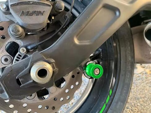 Motorcycle Swing Arm Spools M8 Paddock Slider Stand Bobbins For Z650 RS EX650 Ninja 650KRT 650R Vulcan S 650 VN650 Versys650cc KLE650 2026 2025 2024 Swingarm Spool Accessories (Green) in Saudi Arabia
