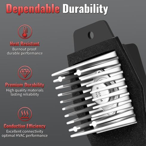 HVAC Fan Blower Motor Resistor - Compatible with Ford F250 Super Duty 2005-2007, F350 Super Duty, F450 Super Duty, F550 Super Duty, F650, F750, F53 - Auto AC Control Replace 2C3Z19E624AA 6C3Z19E624AA in Kuwait