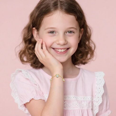 سوار الفأر من الفضة الاسترليني للمراهقات، سوار لطيف من الزركونيا المكعب الذهبي المتلألئ، أساور ساحرة قابلة للتعديل، هدايا مجوهرات رائعة لابنة حفيدة ابنة أخت in Kuwait