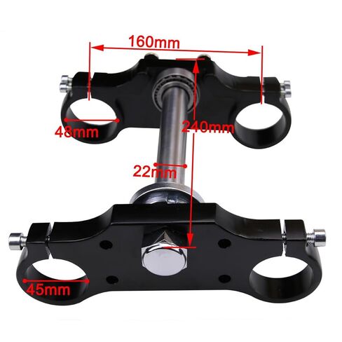 Dirt Bike Triple Tree Clamp Set 45mm 48mm, Handlebar Riser Top Clamp for Pit Pro 125 140 150cc, Motorcycle Fork Steering Stem Clamp Kit in Saudi Arabia