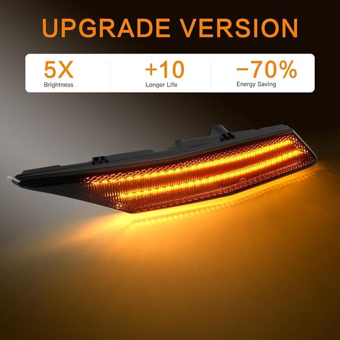 litzland LED Side Marker Lights Sequential Amber Compatible with Porsche Taycan Sedan 2020-up Front Bumper LED Turn Signal Indicator Blinker Lamps in Kuwait