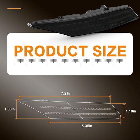 litzland LED Side Marker Lights Sequential Amber Compatible with Porsche Taycan Sedan 2020-up Front Bumper LED Turn Signal Indicator Blinker Lamps in Kuwait