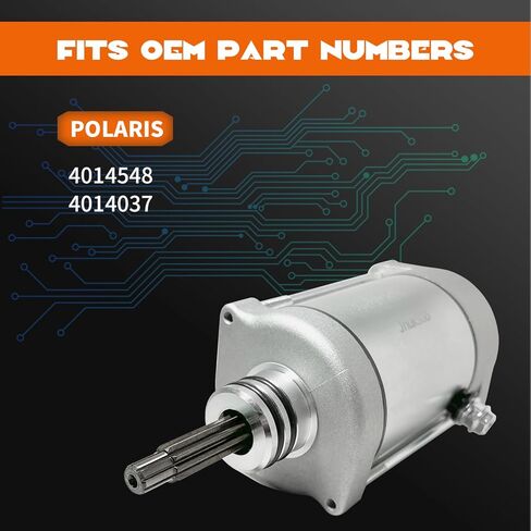 Starter Motor for Polaris Ranger 900 1000 XP Crew 2013-2021, RZR XP 900 1000 Turbo S PRO XP, General 1000 XP 4 | Replace OEM 4014037 4014548 (4014548) in Saudi Arabia