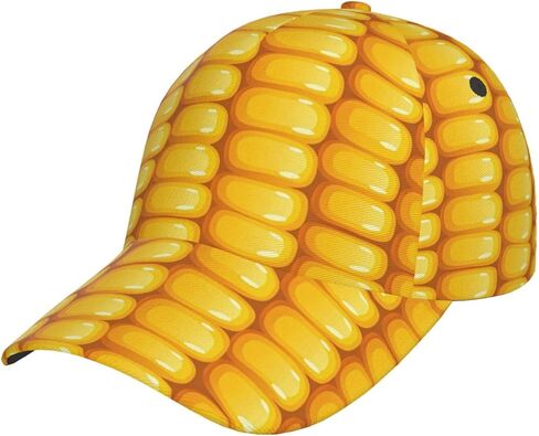 قبعات البيسبول ذات الحافة المنحنية من Corn Kernels، قبعات البيسبول النسائية، قبعات لسان البط القابلة للتعديل في الهواء الطلق، قبعات رياضية، قبعات الشوارع باللون الأسود in Saudi Arabia