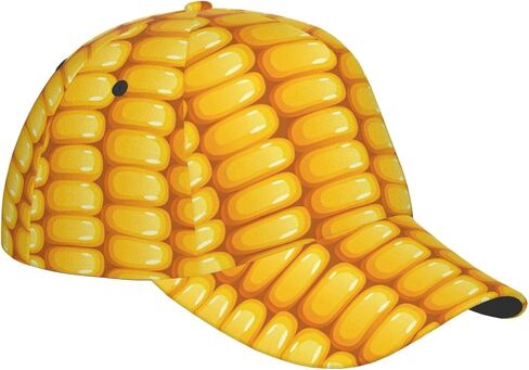 قبعات البيسبول ذات الحافة المنحنية من Corn Kernels، قبعات البيسبول النسائية، قبعات لسان البط القابلة للتعديل في الهواء الطلق، قبعات رياضية، قبعات الشوارع باللون الأسود in Saudi Arabia