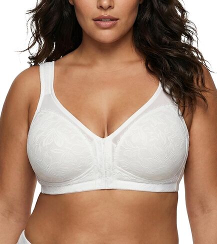 Front Closure Minimizer Bra Full Figure No Wired Plus Size Back Posture Bra for Women in Saudi Arabia