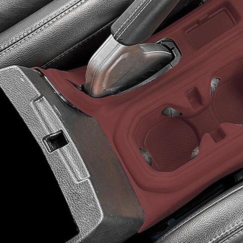 Silicone Compatible with Jeep Wrangler JL JLU Center Console Organizer, Gear Shift Panel Trim Cover for Jeep Gladiator JT Car Cup Holder Coasters, 2-in-1 Gear Shift Side Storage.(Red) in Saudi Arabia