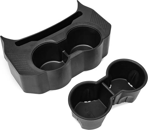 Rear Cup Holder Compatible with 2018-2025 Jeep Wrangler JL JLU & Gladiator JT, Rear Seat Storage Box Tray Organizer Floor Console Mounted Drink Holder in Kuwait