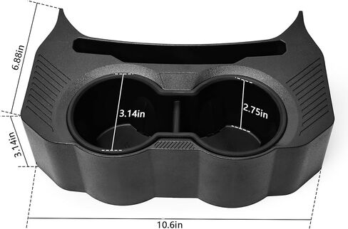 Rear Cup Holder Compatible with 2018-2025 Jeep Wrangler JL JLU & Gladiator JT, Rear Seat Storage Box Tray Organizer Floor Console Mounted Drink Holder in Kuwait
