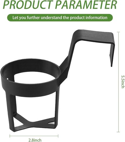 2 PCS Car Water Cup Holder, 5.5" x 2.8" x 5.5" Hanging Elastic PC Door Seat Armrest Gap Multi-Functional Storage Rack, Portable Installation Accessories, for Most Car Models (Black) in Saudi Arabia