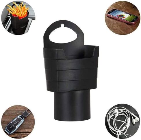 Car Cup Holder | Portable Food Holder | Durable Plastic, French Fries and Sauce Holder with Sauce Container (red) in Saudi Arabia