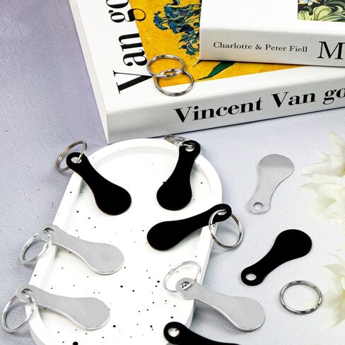 16 Pcs Quarter Keychain Holder, Portable Shopping Cart Token Keychain, Stainless Steel Trolley Tokens with Ring in Kuwait