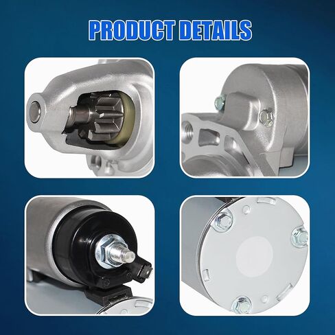 19185N Starter Motor Compatible with Chry.sler 300 Dodge Challenger Charger Durango Jeep Grand Cherokee Ram 1500 | 3.6L V6 Engine | 12V 1.3KW 9 Teeth CW | Replace# 4801852AB 428000-7210 in Kuwait