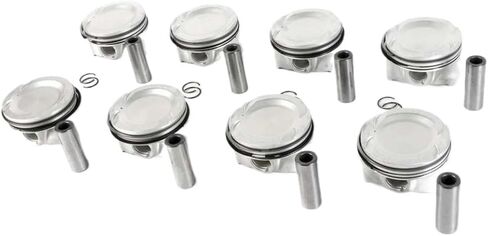 8Pcs Pistons Rings Kit STD Φ89mm 11257598207 Pistons W/Rings Pins Accessories Compatible With M5 M6 X5 X6 M E70 F10 S63B44 4.4T Engines in Saudi Arabia