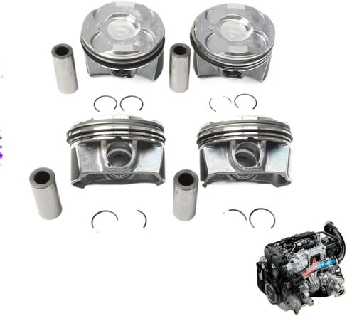 Pistons Rings Set 4x Fit 1.6 L T N13 N18 Compatible With 09-16 116i 118i S R58 R56 R55 F20 F21 1.6T 1.6L L4 Gas in Saudi Arabia
