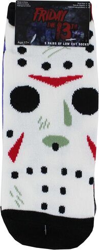 جوارب Hyp Friday the 13th Jason Voorhees للسيدات بقصة منخفضة، 5 قطع، مقاس الحذاء 4-10 in Saudi Arabia