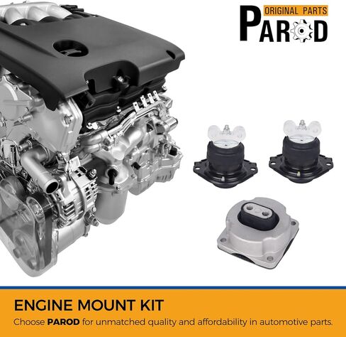 PAROD 3PCS Engine Motor Mount Kit Fit for 2011-2022 Chrysler 300 / Dodge Challenger/Charger Replace#A5522 A5388 in Saudi Arabia