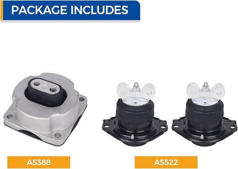 PAROD 3PCS Engine Motor Mount Kit Fit for 2011-2022 Chrysler 300 / Dodge Challenger/Charger Replace#A5522 A5388 in Saudi Arabia