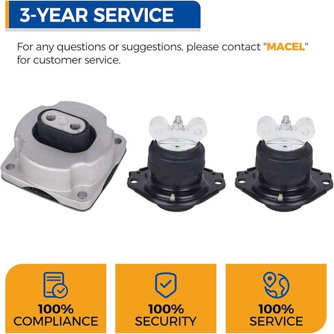 PAROD 3PCS Engine Motor Mount Kit Fit for 2011-2022 Chrysler 300 / Dodge Challenger/Charger Replace#A5522 A5388 in Saudi Arabia