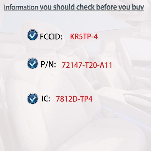 Key Fob Keyless Entry Fits for Honda Accord 2023-2025 / Honda Civic 2022-2025 Remote Control Push Start Proximity Smart Key Replacement FCC ID: KR5TP-4 in Saudi Arabia