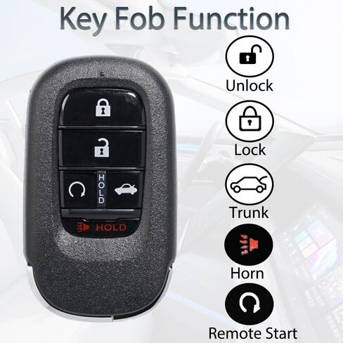 Key Fob Keyless Entry Fits for Honda Accord 2023-2025 / Honda Civic 2022-2025 Remote Control Push Start Proximity Smart Key Replacement FCC ID: KR5TP-4 in Saudi Arabia